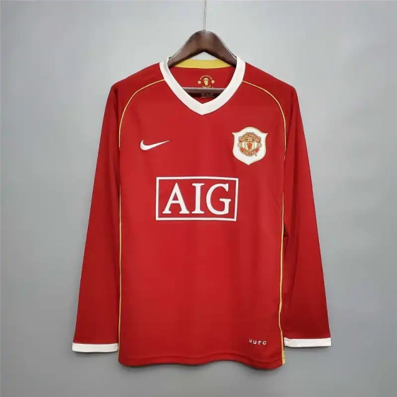 2006-07 Manchester United Retro Jersey Long Sleeve Home